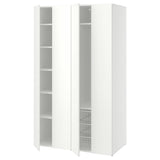 LASTARE wardrobe combination, white, 120x62x200 cm