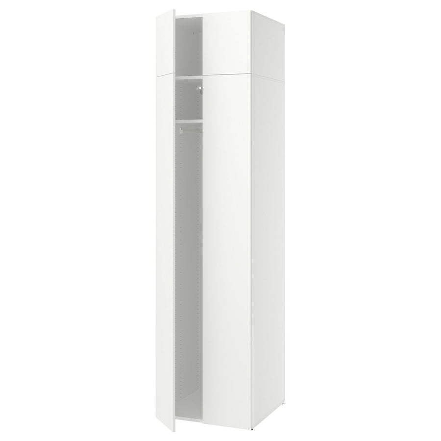 LASTARE wardrobe combination, white/with height extension unit, 60x62x236 cm