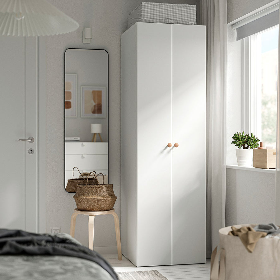 LASTARE wardrobe combination, white, 60x200x62 cm