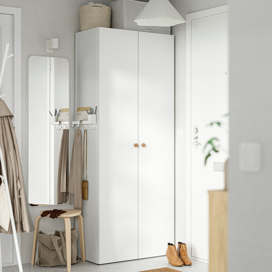 LASTARE wardrobe combination, white, 80x42x200 cm