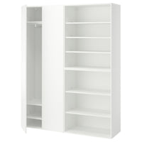 LASTARE wardrobe combination, white, 160x42x200 cm