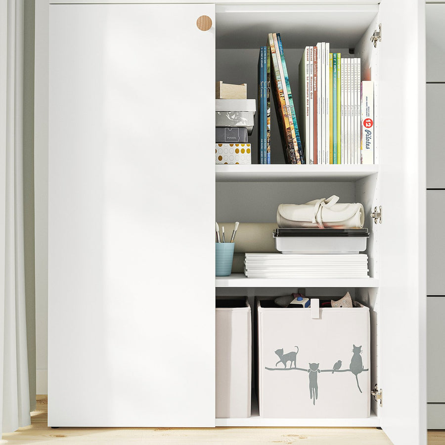 LASTARE storage combination, white/table, 260x42x200 cm