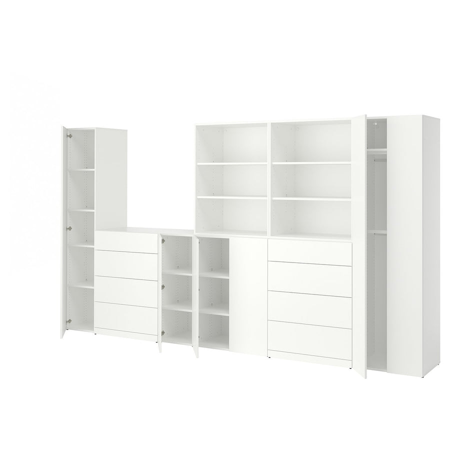 LASTARE storage combination, white, 380x42x200 cm