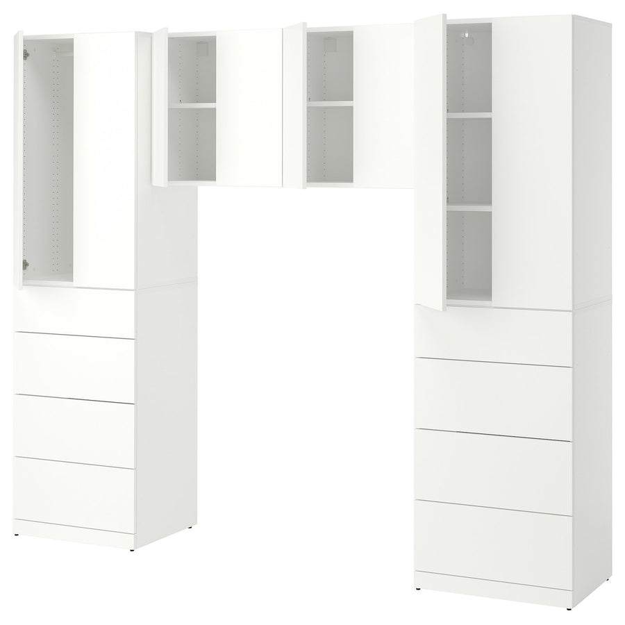 LASTARE storage combination, white, 240x42x201 cm
