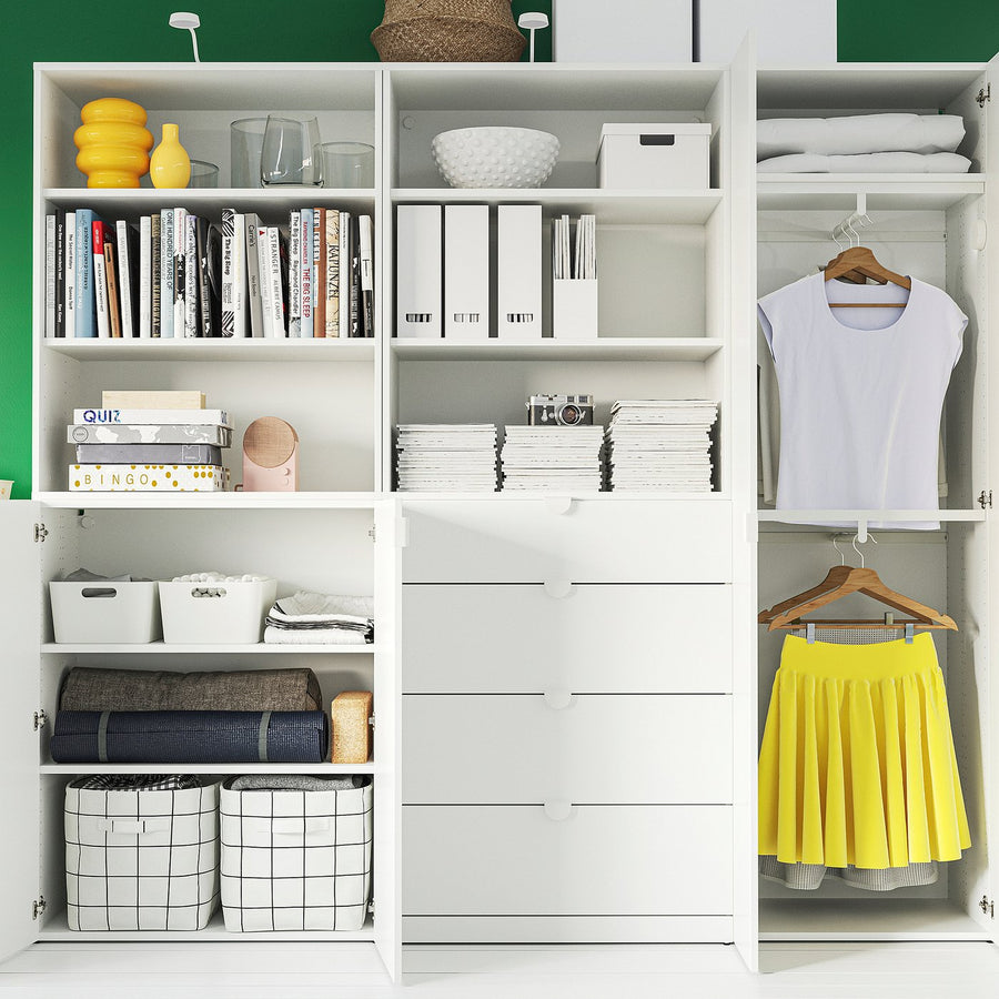 LASTARE storage combination, white, 380x42x200 cm