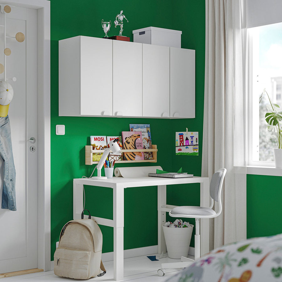 LASTARE wall-mounted cabinet combination, white/with 2 shelves, 60x30x60 cm