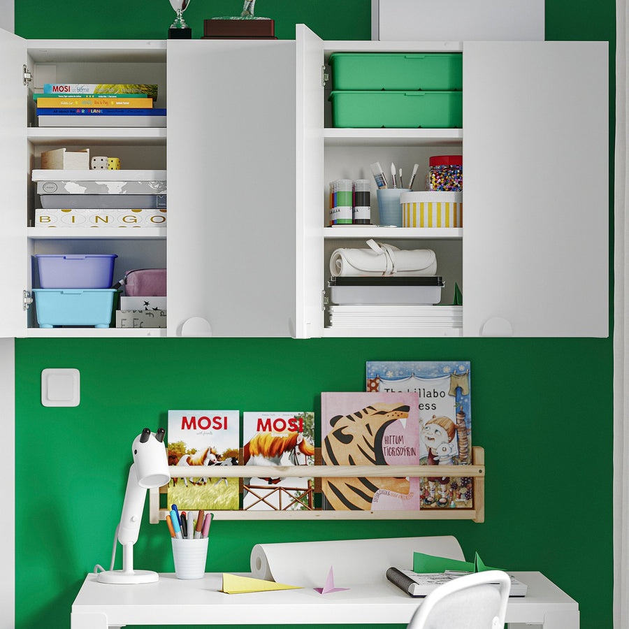 LASTARE wall-mounted cabinet combination, white/with 2 shelves, 60x30x60 cm