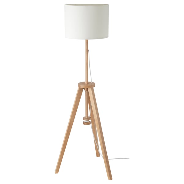 LAUTERS floor lamp, ash/white, 62 cm