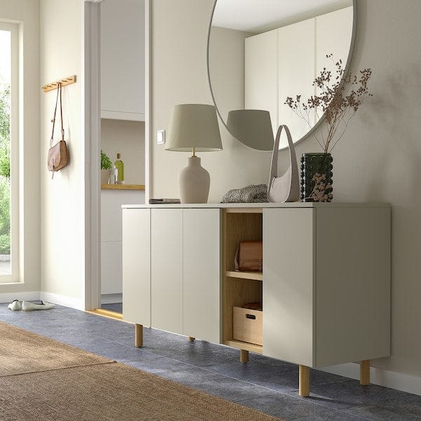 Ikea LEDAMOT - Cabinet, light grey-beige,150x42x75 cm