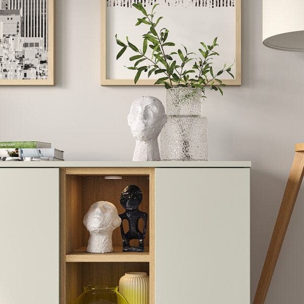 Ikea LEDAMOT - Cabinet, light grey-beige,150x42x75 cm