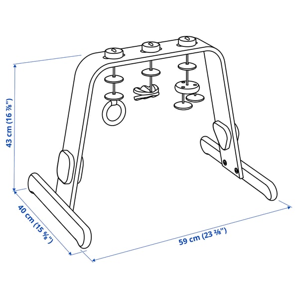 LEKA baby gym, birch plywood/multicolour