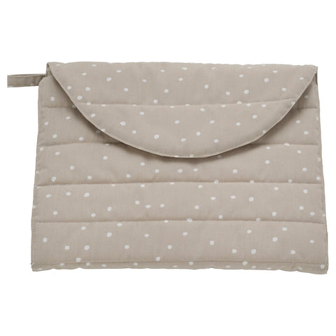 LEN babycare mat, beige/dot pattern foldable, 70x35 cm