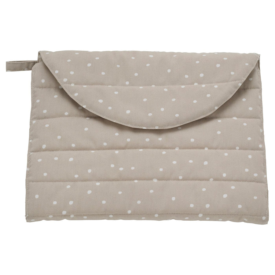 LEN babycare mat, beige/dot pattern foldable, 70x35 cm