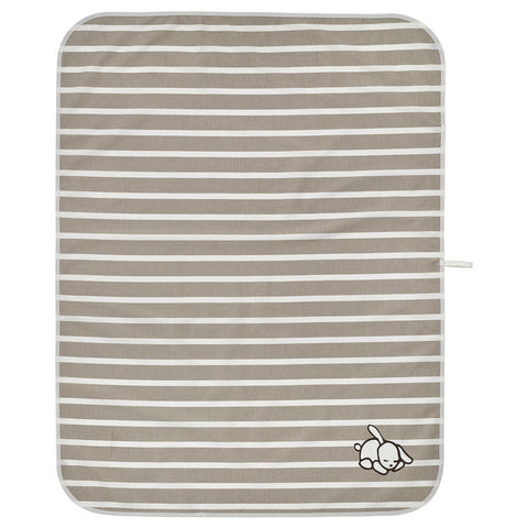 LEN babycare mat, white beige/stripe pattern, 90x70 cm