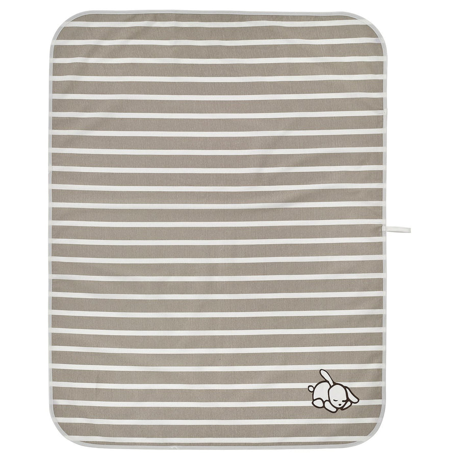 LEN babycare mat, white beige/stripe pattern, 90x70 cm