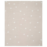 LEN rug, low pile, beige/dot pattern, 133x160 cm