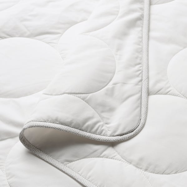 LENAST duvet for cot, white/grey, 110x125 cm