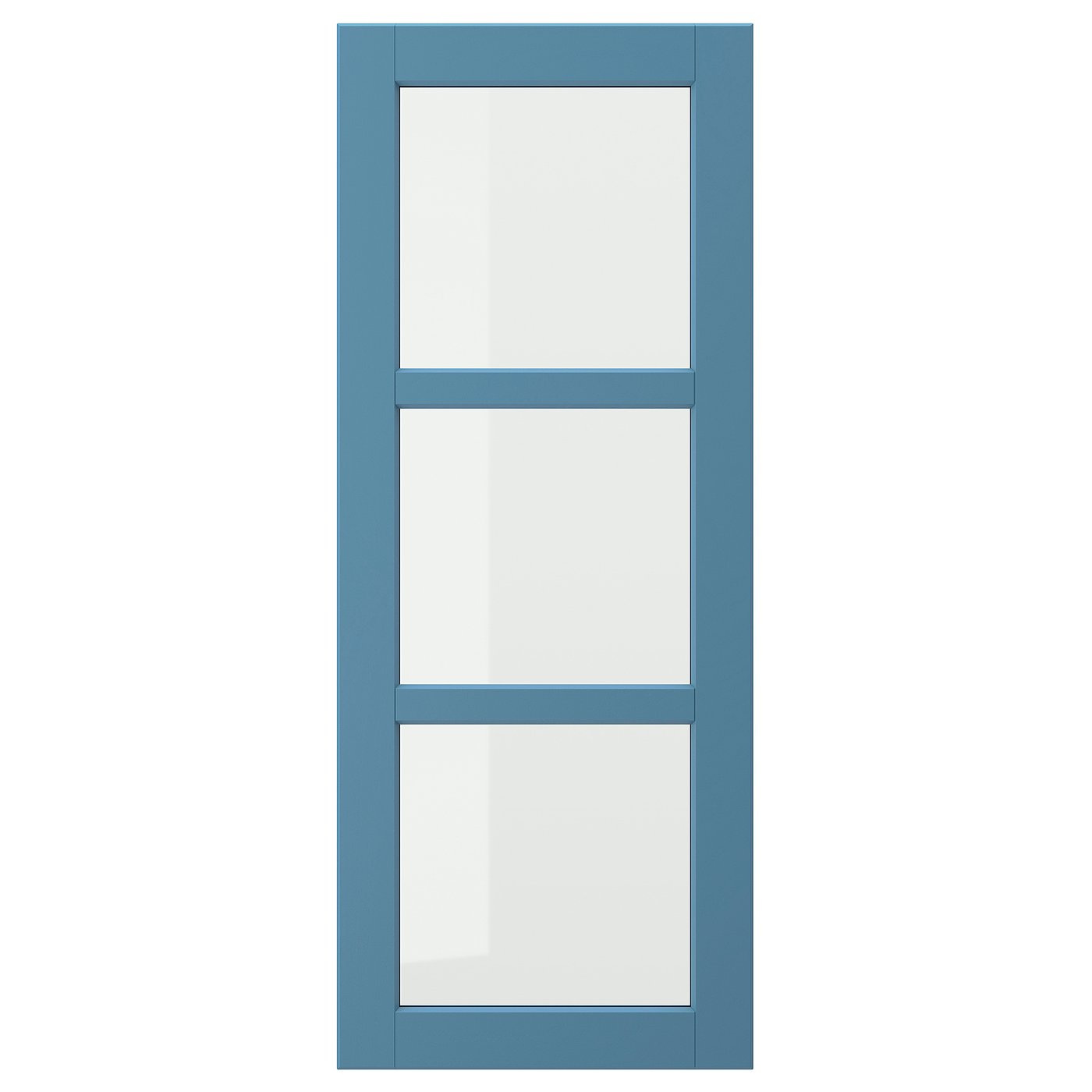 LERHYTTAN glass door, blue, 40x100 cm