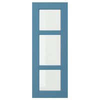 LERHYTTAN glass door, blue, 30x80 cm