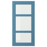 LERHYTTAN glass door, blue, 40x80 cm