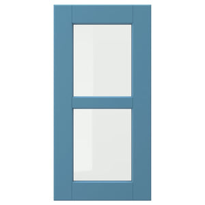 LERHYTTAN glass door, blue, 30x60 cm