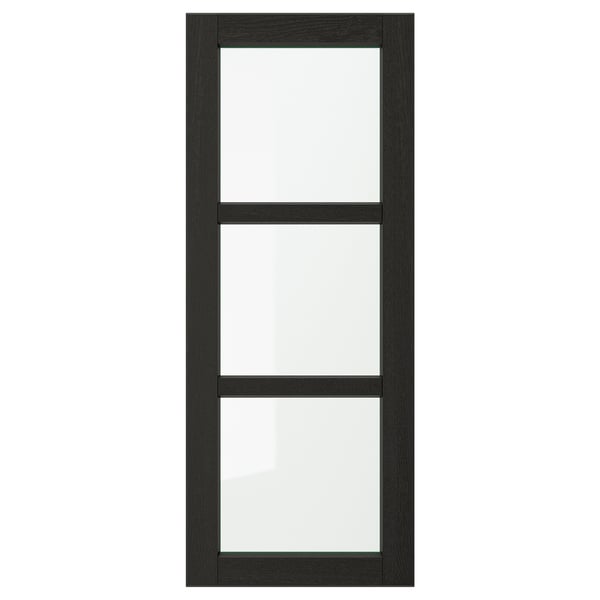 LERHYTTAN glass door, black stained, 40x100 cm