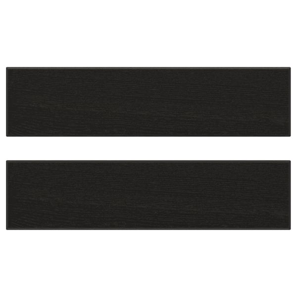 LERHYTTAN drawer front, black stained, 40x10 cm, 2 pack