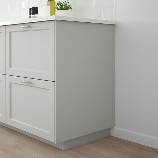 LERHYTTAN cover panel, light grey, 39x240 cm