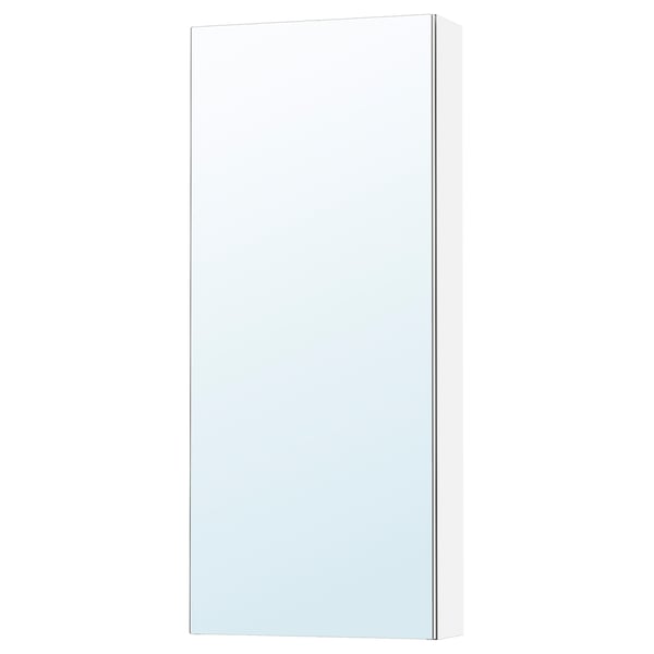 LETTAN mirror cabinet with door, mirror effect/mirror glass, 40x15x95 cm