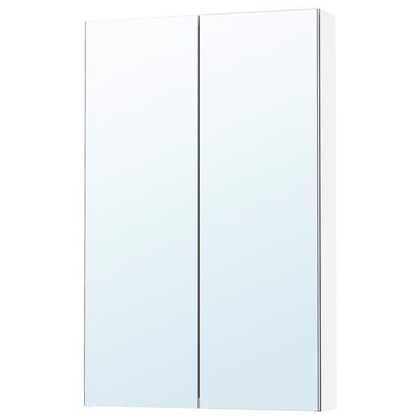 LETTAN mirror cabinet with doors, mirror effect/mirror glass, 60x15x95 cm