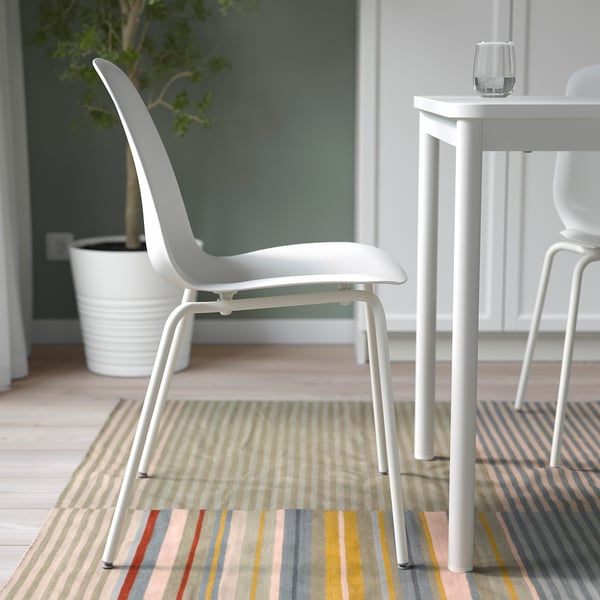 LIDÅS chair, white/Sefast white, 45x81x50 cm