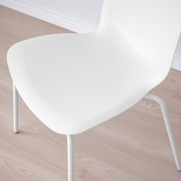 LIDÅS chair, white/Sefast white, 45x81x50 cm