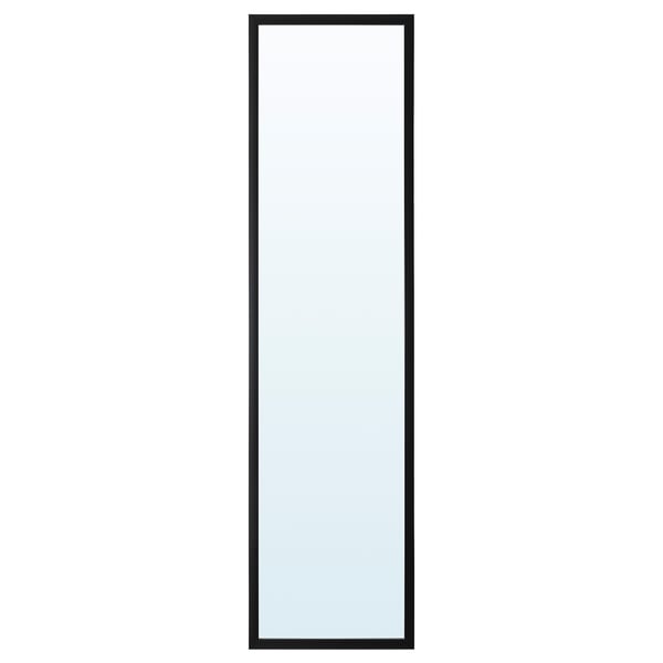 LILJETRÄD mirror, black, 30x115 cm