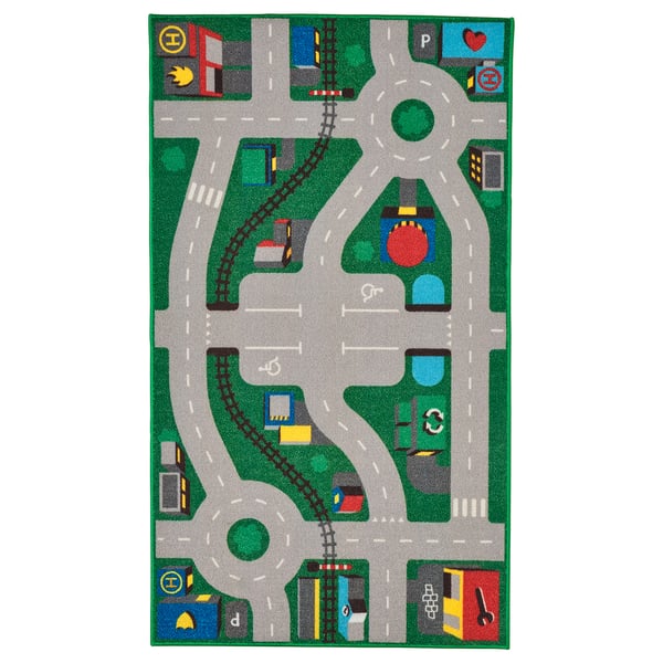 LILLABO rug, green, 75x133 cm