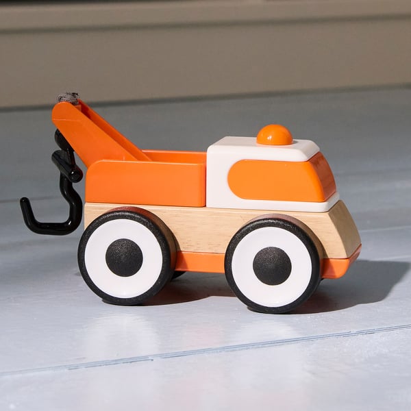 LILLABO 3-piece vehicle set, fire truck sports car/tow truck multicolour