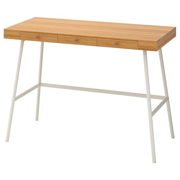 LILLÅSEN desk, bamboo, 102x49 cm