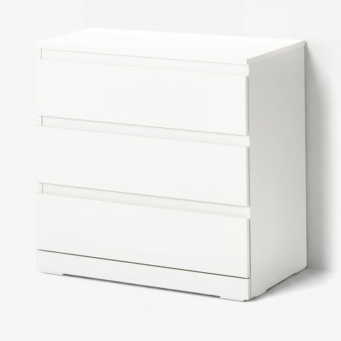 LILLBERGET chest of 3 drawers, white, 70x43x68 cm