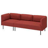 LILLEHEM 3-seat modular sofa, Gunnared/brown-red metal, 152x73x76 cm