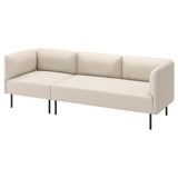 LILLEHEM 3-seat modular sofa, Vissle/beige metal, 152x73x76 cm