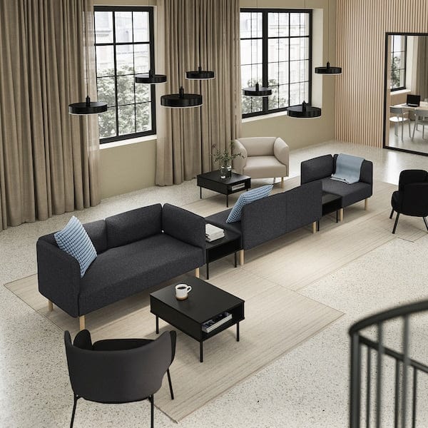 Ikea LILLEHEM - 5 seater sectional sofa/table, Gunnared/dark grey wood