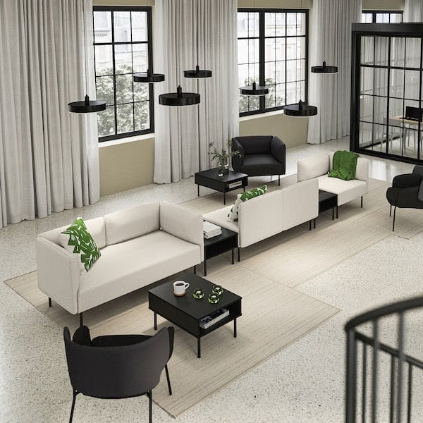 Ikea LILLEHEM - 5-seater sectional sofa/tablet, Vissle/beige metal