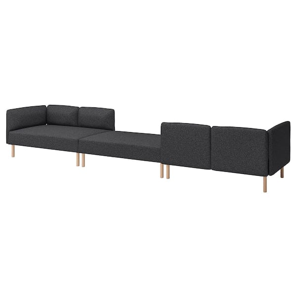 Ikea LILLEHEM - 6 seater sectional sofa, Gunnared/dark grey wood