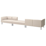 LILLEHEM 6-seat modular sofa, Vissle/beige metal, 440x73x80 cm