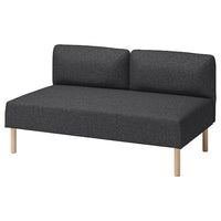 LILLEHEM 2-seat module, Gunnared/dark grey wood, 144x75x76 cm