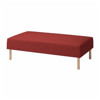 LILLEHEM 2-seat module, Gunnared/brown-red wood, 144x20x72 cm