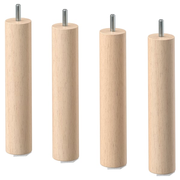 LILLEHEM leg, wood, 4 cm, 4 pack