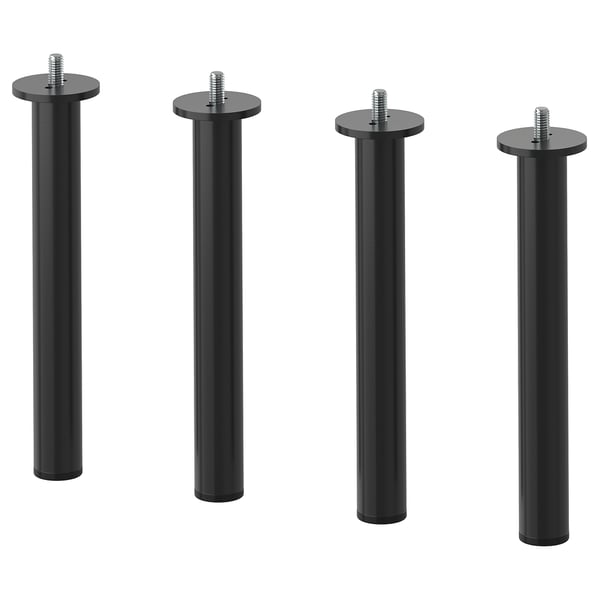 LILLEHEM leg, metal, 4 cm, 4 pack