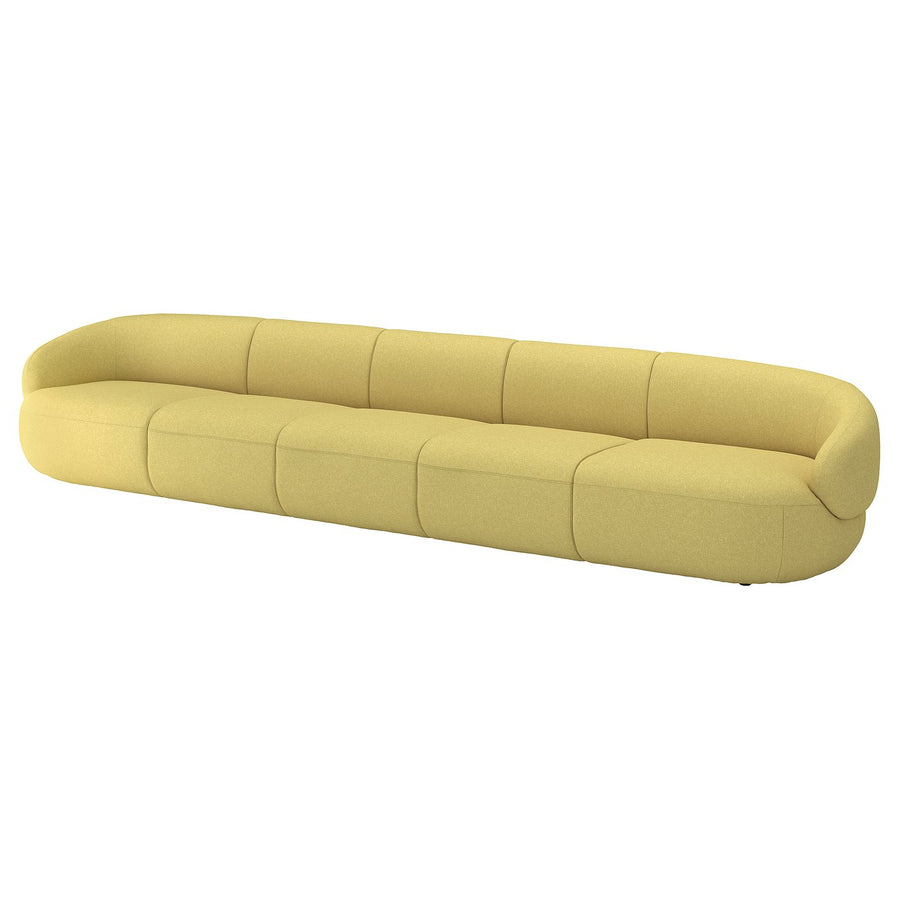 LILLESÄTER 6-seat sofa, Gunnared bright green-yellow, 405x69x90 cm