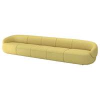 LILLESÄTER 6-seat sofa, Gunnared bright green-yellow, 405x69x90 cm