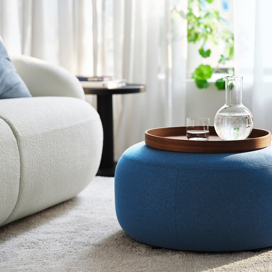 LILLESÄTER pouffe, Gunnared dark blue, 65 cm